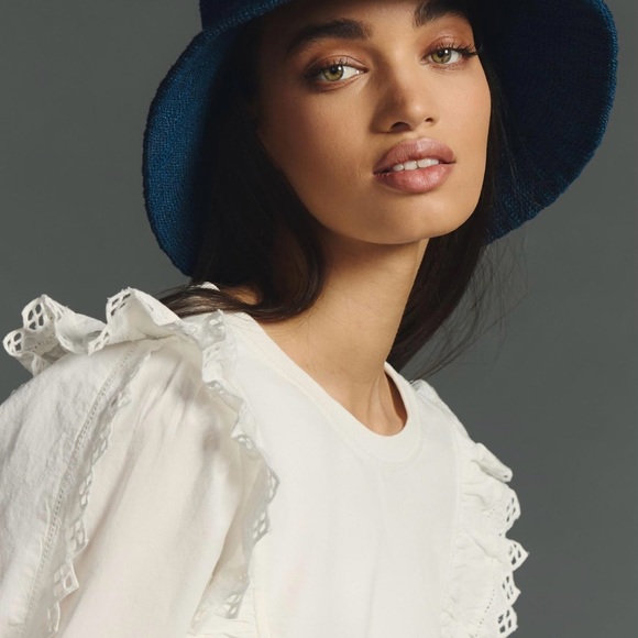 NWT Anthropologie Ruffle-Sleeve Top - Picture 2 of 5